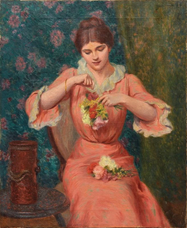 Donna con il bouquet